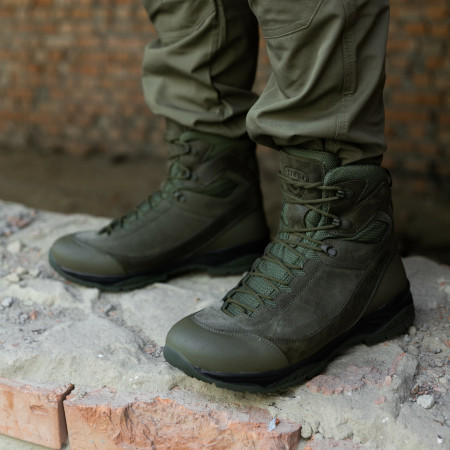 Тактичні черевики Барс Олива замш(3)