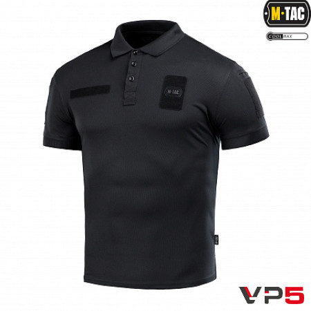 Футболка ПОЛО ELITE TACTICAL COOLMAX BLACK для поліції(4)