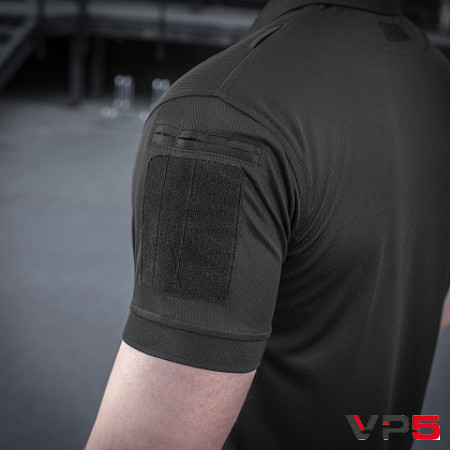 Футболка ПОЛО ELITE TACTICAL COOLMAX BLACK для поліції(9)