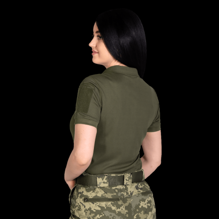 Жіноче поло Pani Army ID LT Олива  (8080)(3)
