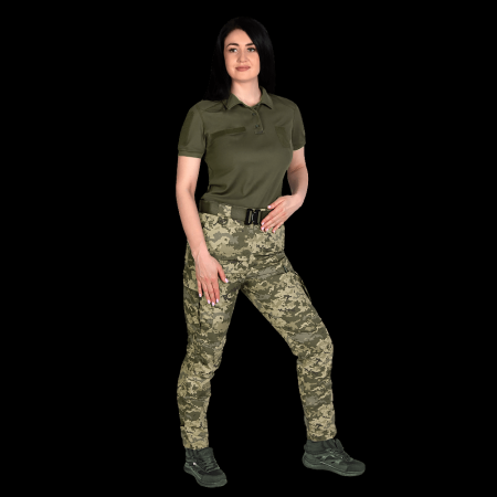 Жіноче поло Pani Army ID LT Олива  (8080)(2)