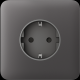 Передня панель для вбудованої розетки Ajax SoloCover (basic) Grey (89059.164.GR)(1)