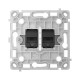 Механізм розетки Ajax OutletCore (LAN) Vertical Black (128848.165.BL)(1)