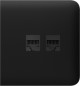 Бічна панель для вбудованої інтернет-розетки Ajax SideCover (LAN) Black (126212.319.BL)(1)