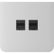 Бічна панель для вбудованої інтернет-розетки Ajax SideCover (LAN) vertical White (126219.319.WH)(1)