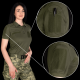 Жіноче поло Pani Army ID LT Олива  (8080)(4)