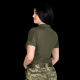 Жіноче поло Pani Army ID LT Олива  (8080)(3)