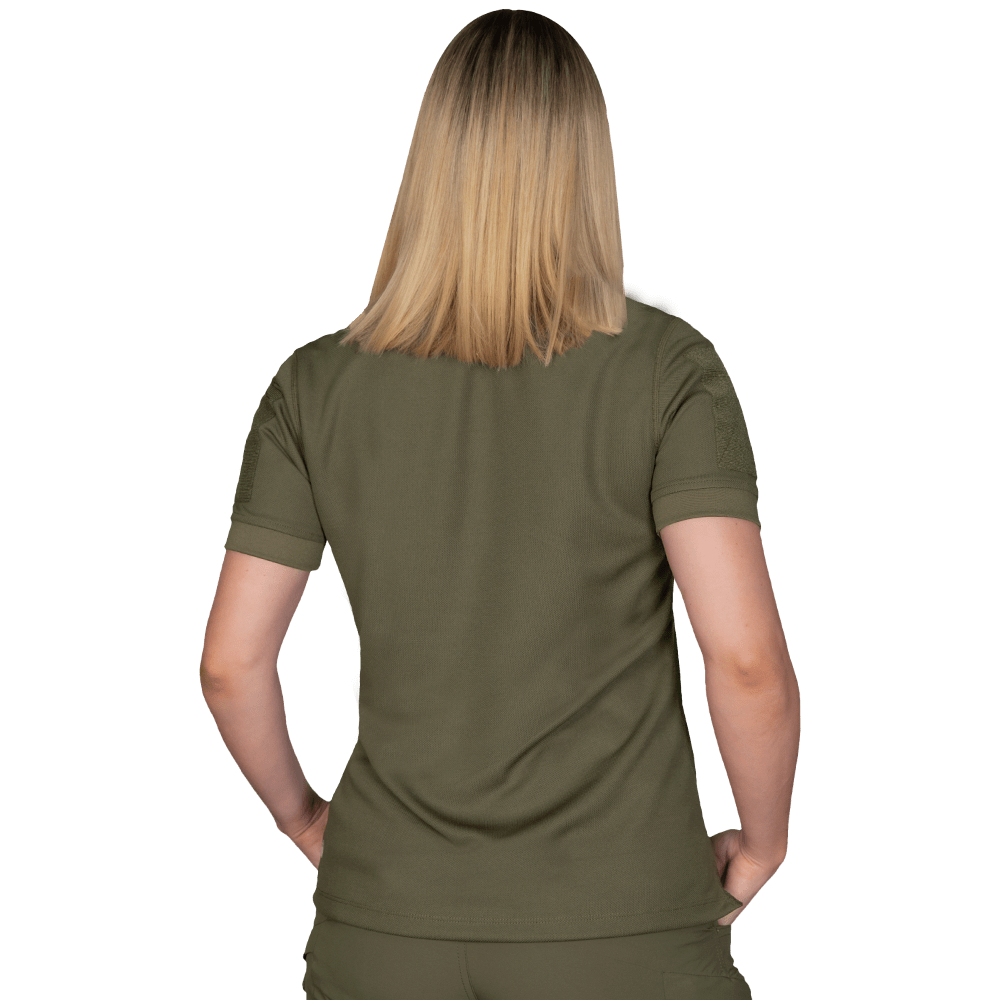 Жіноче поло CM Pani Army ID CoolPass Олива (7161)(3)