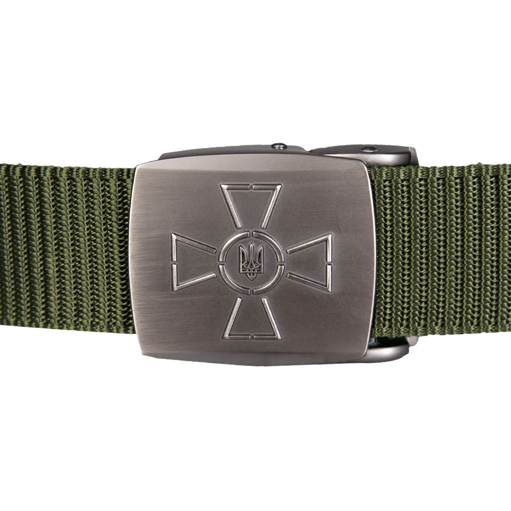 Ремінь Poloz Хрест/Герб Олива (7240)(4)
