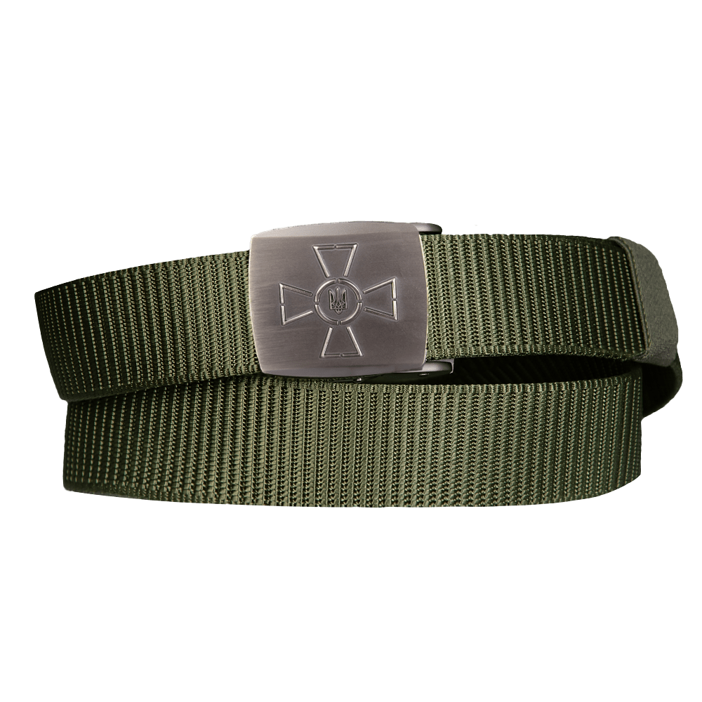 Ремінь Poloz Хрест/Герб Олива (7240)(1)