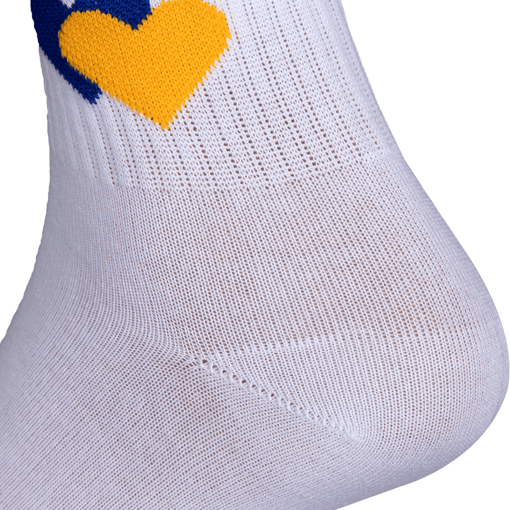 Шкарпетки Жовто-блакитні серця Білі (7169)(4)
