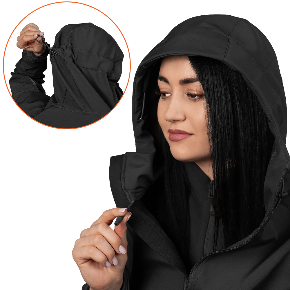 Жіноча куртка Stalker SoftShell Чорна (7442)(4)