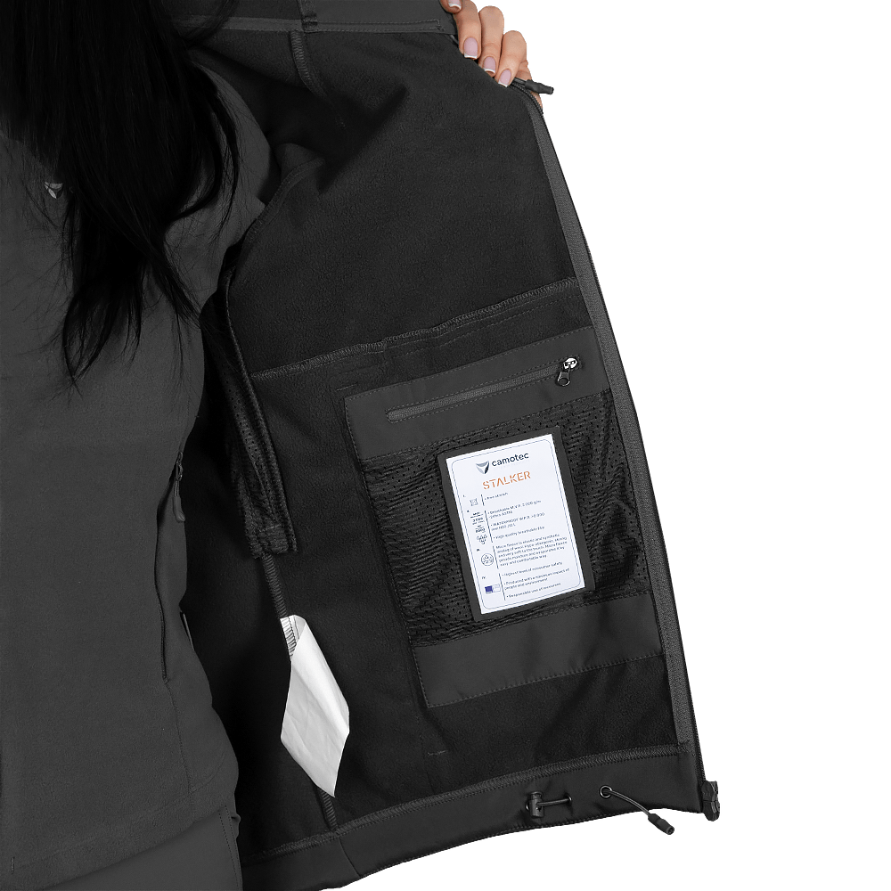 Жіноча куртка Stalker SoftShell Чорна (7442)(7)