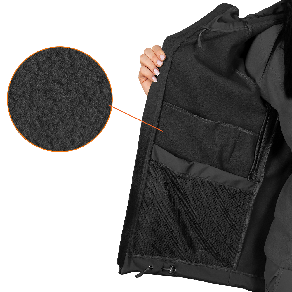 Жіноча куртка Stalker SoftShell Чорна (7442)(6)