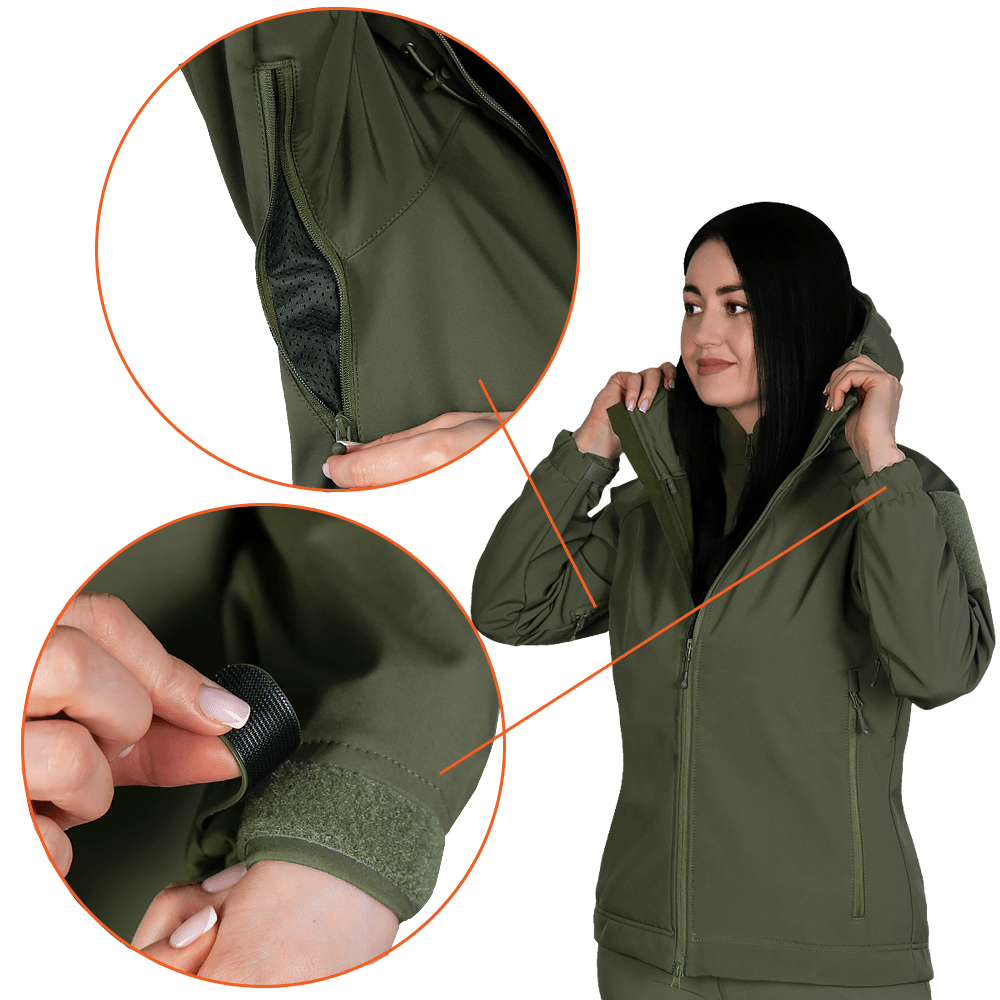 Жіноча куртка Stalker SoftShell Олива (7441)(3)
