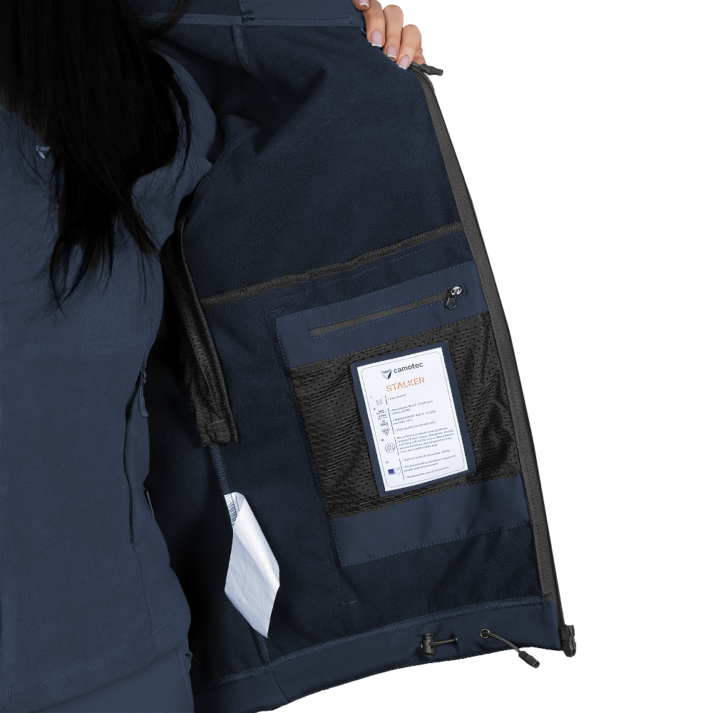 Жіноча куртка Stalker SoftShell Темно-синя (7443)(7)