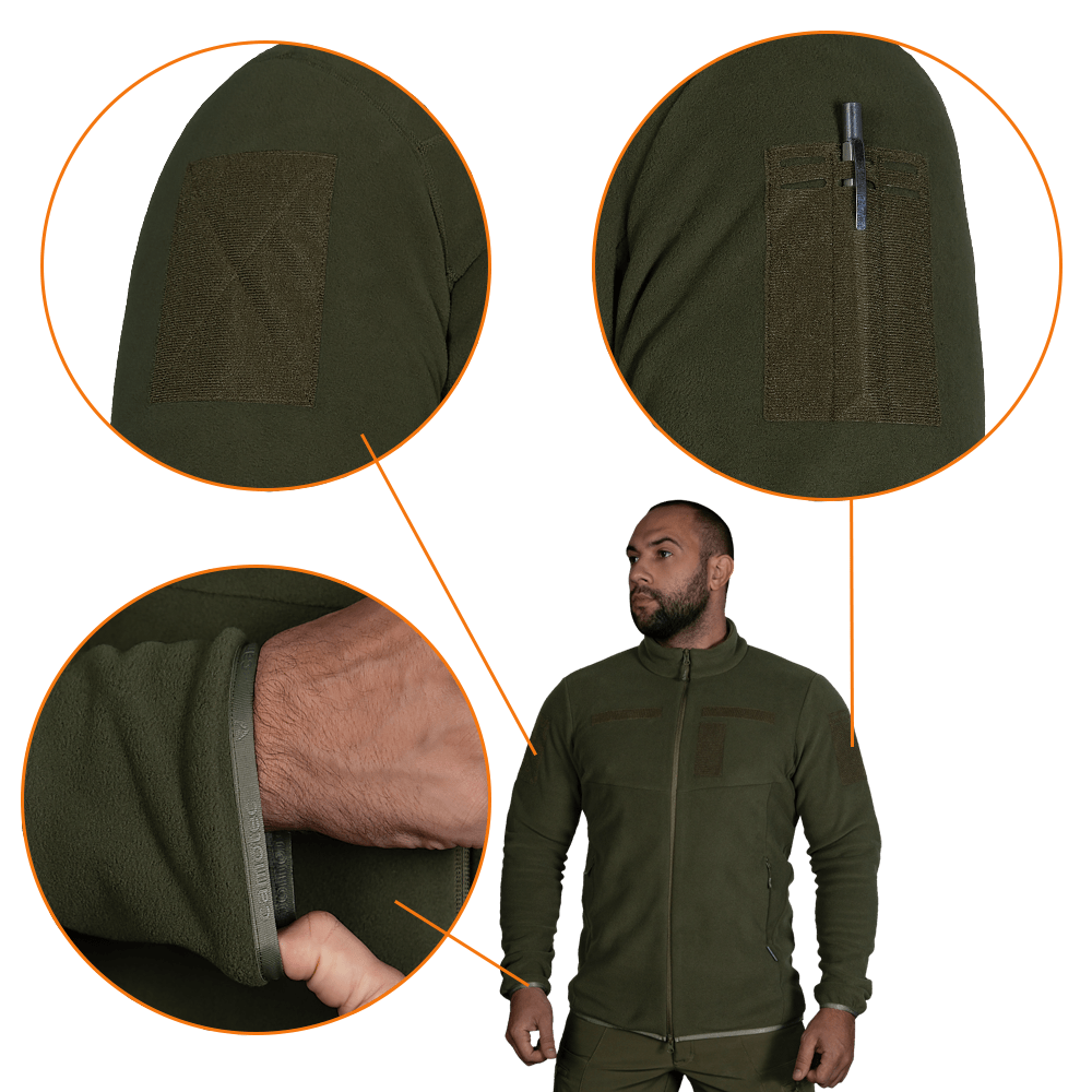 Флісова кофта Army 2.0 НГУ Олива (7408)(6)