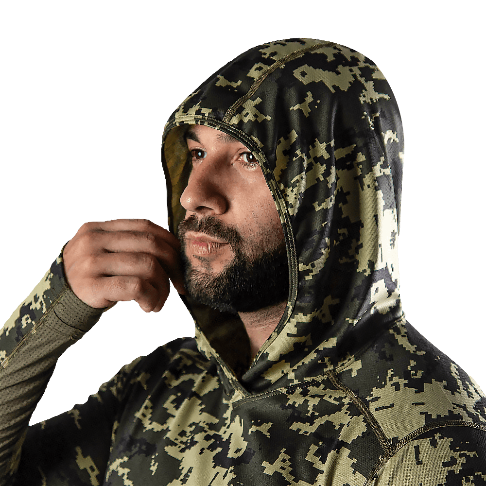 Лонгслів Chiton Air Hood Pixel Green (8063)(5)