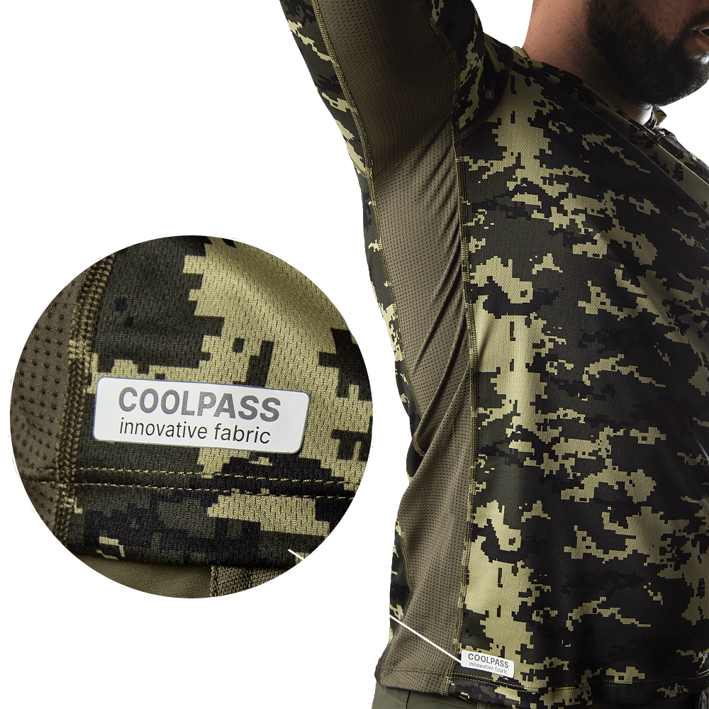 Лонгслів Chiton Air Hood Pixel Green (8063)(4)