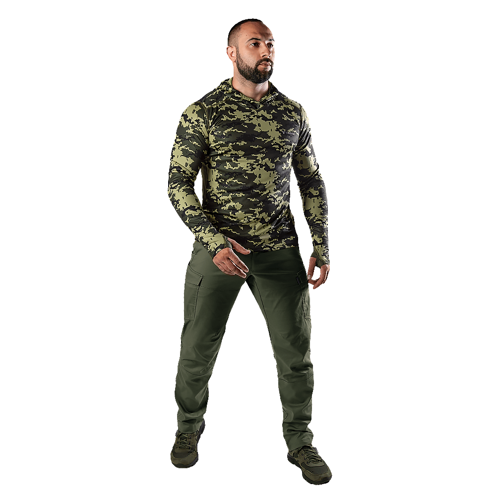 Лонгслів Chiton Air Hood Pixel Green (8063)(3)