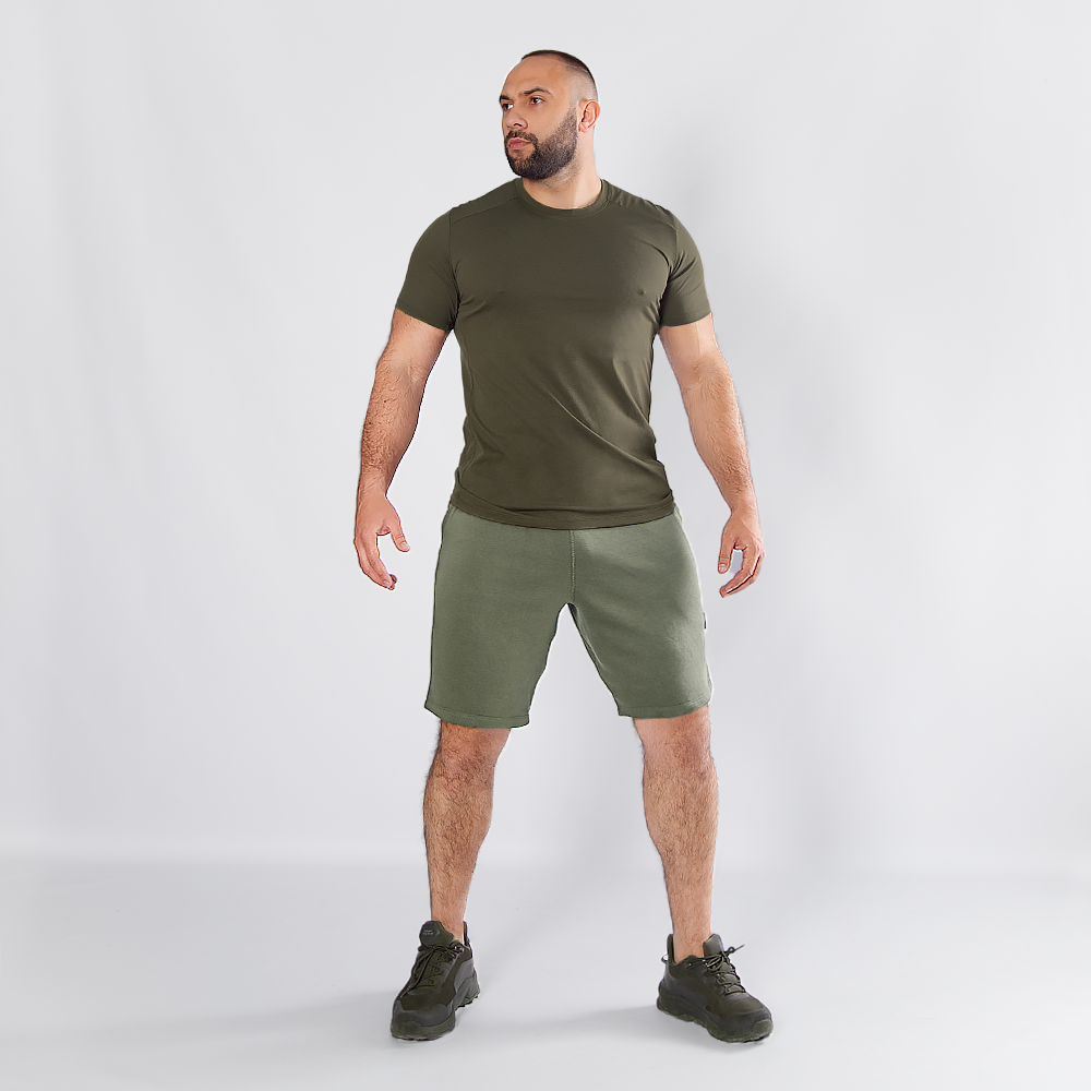 Шорти FitPro Cotton Хакі (8705)(2)