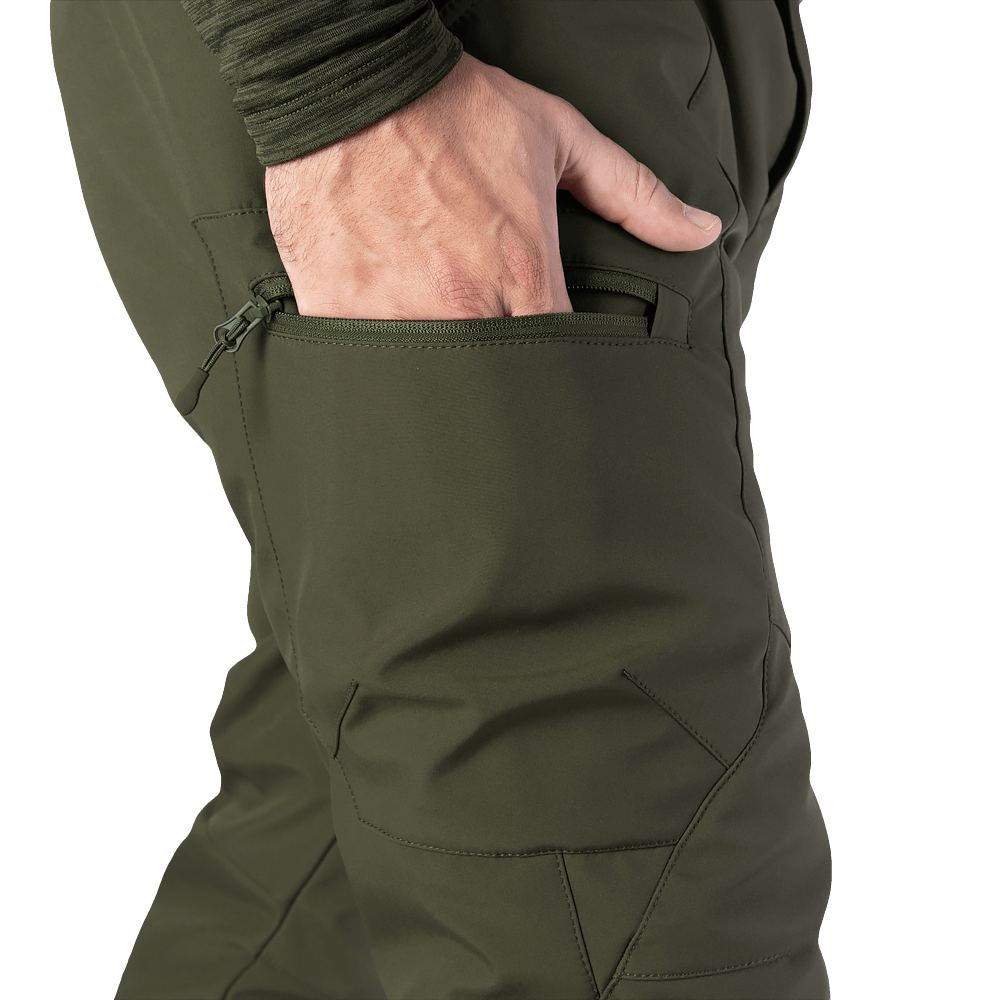 Зимові штани SoftShell Олива (6614)(4)