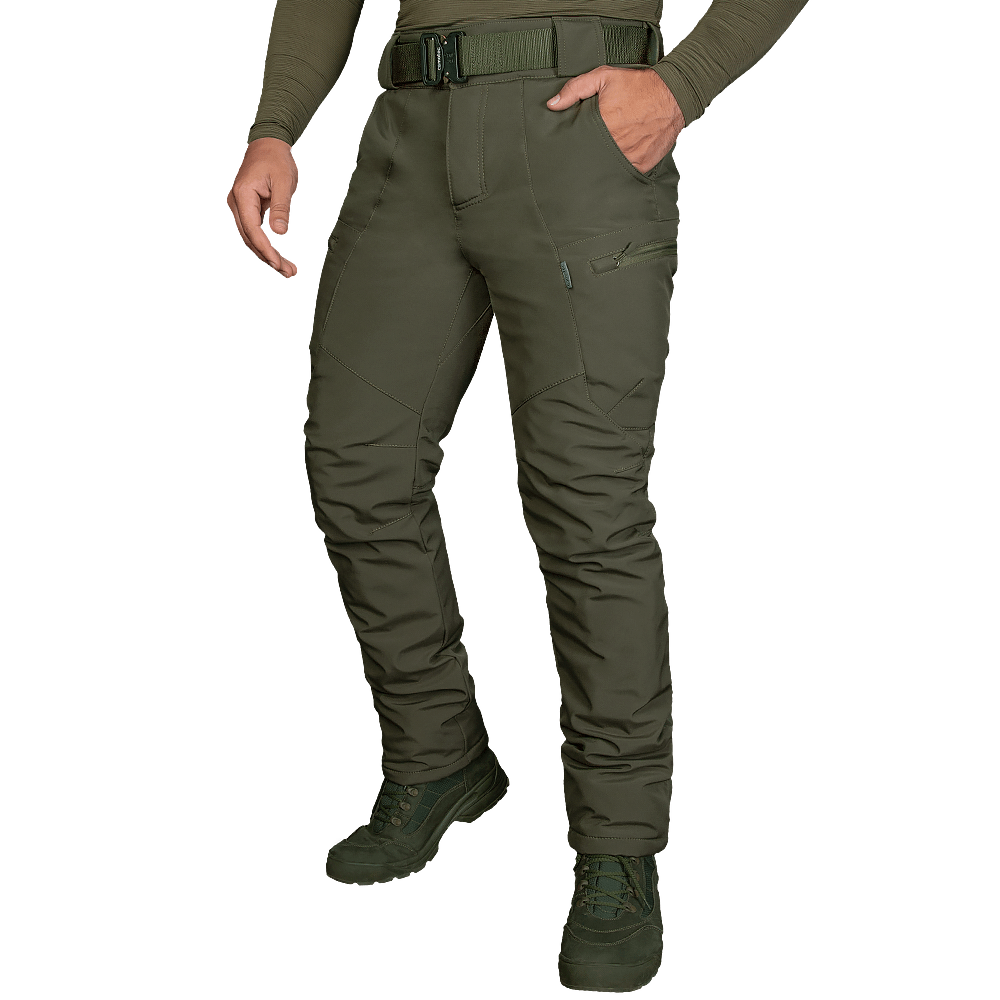 Зимові штани SoftShell Олива (6614)(2)