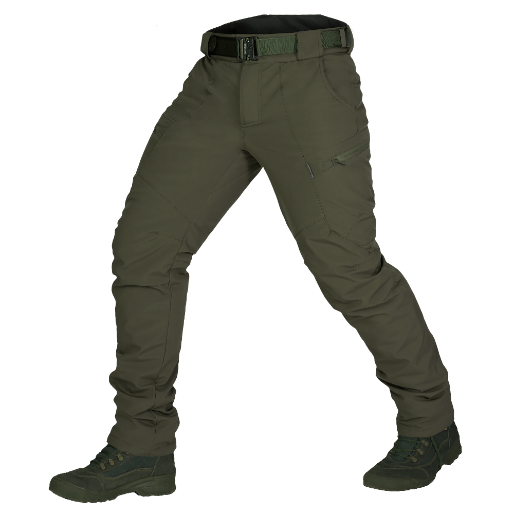 Зимові штани SoftShell Олива (6614)(1)