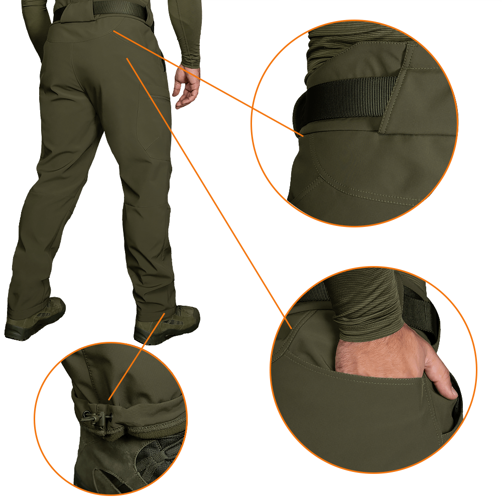 Штани SoftShell Mesh Олива (7307)(5)