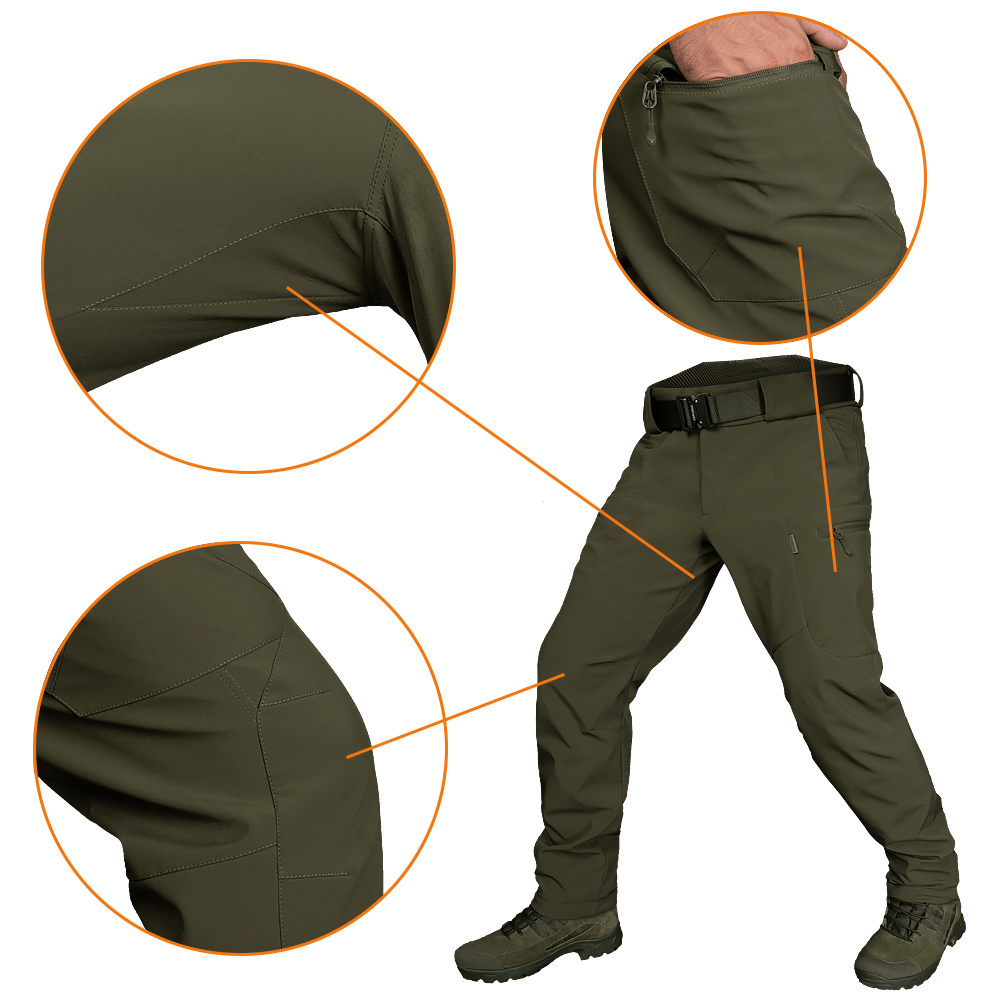 Штани SoftShell Mesh Олива (7307)(4)