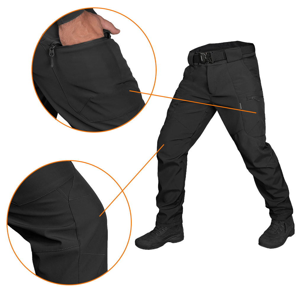 Штани SoftShell Vent Чорні (7364)(5)