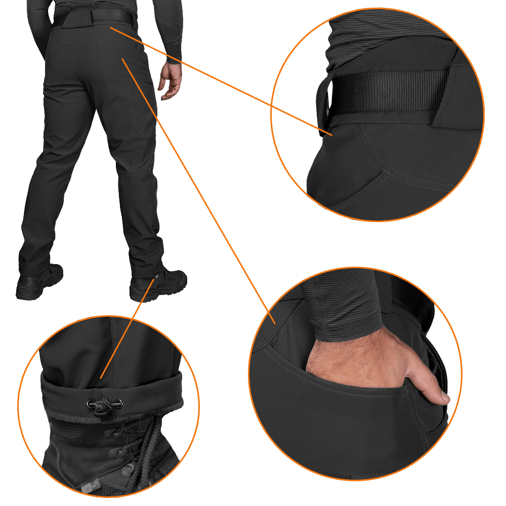 Штани SoftShell Vent Чорні (7364)(6)