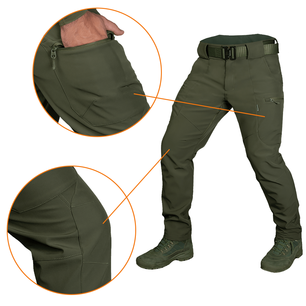 Штани SoftShell Vent Олива (7331)(4)